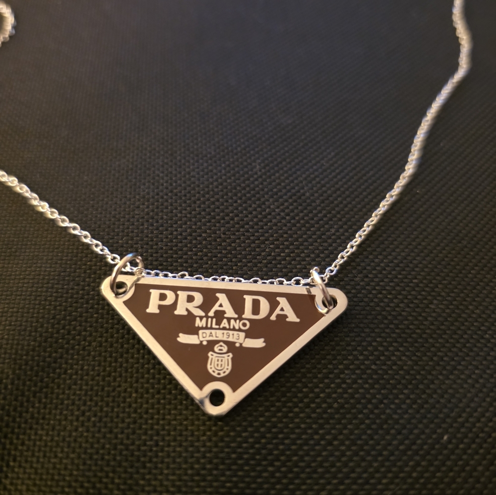 Prada Brown & Silver Necklace